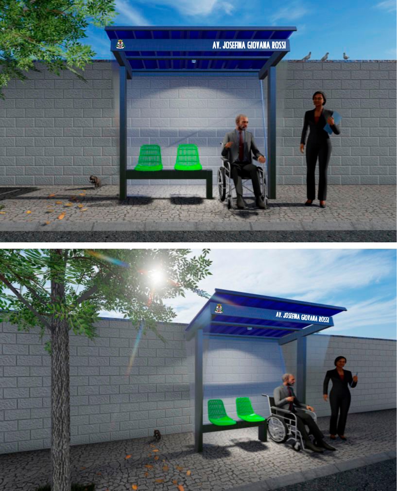 Prefeitura anuncia novo modelo de ponto de ônibus; primeira unidade está sendo instalada no bairro São João