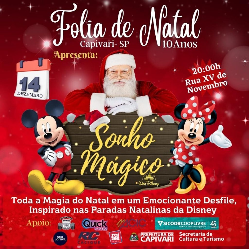 A Magia do Natal vai acontecer dia 14, no centro de Capivari! - Prefeitura  de Capivari