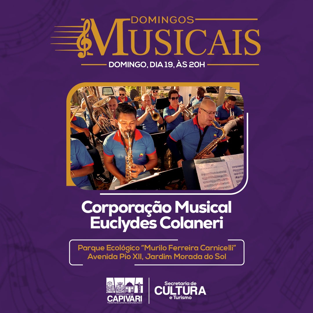 Corporação Musical Euclydes Colaneri volta ao Parque Ecológico para apresentação do projeto “Domingos Musicais”