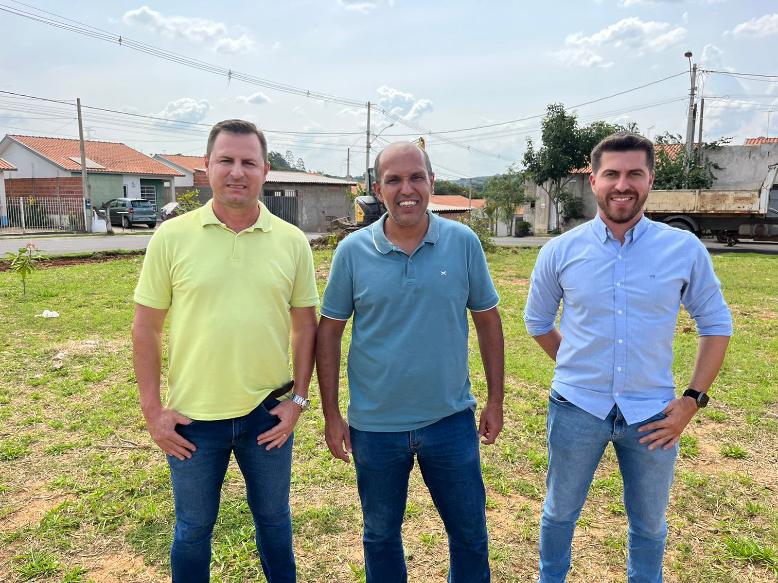 Prefeito Vitão Riccomini e vice Bruno Barnabé anunciam início da reforma da nova área de lazer Ismael Sanches, na região do São João Batista