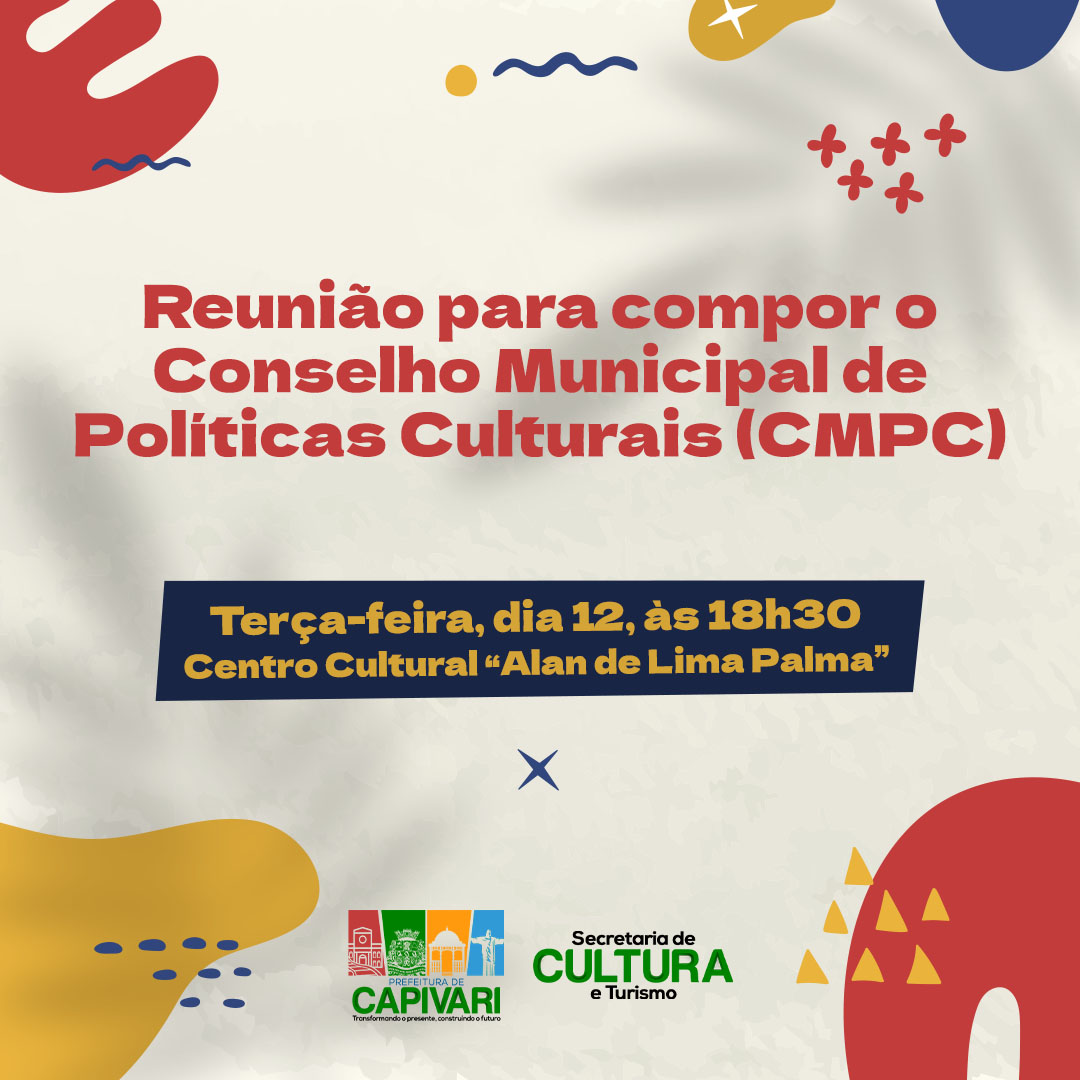 Artistas se reúnem no Centro Cultura para escolher conselheiros do CMPC nesta terça-feira