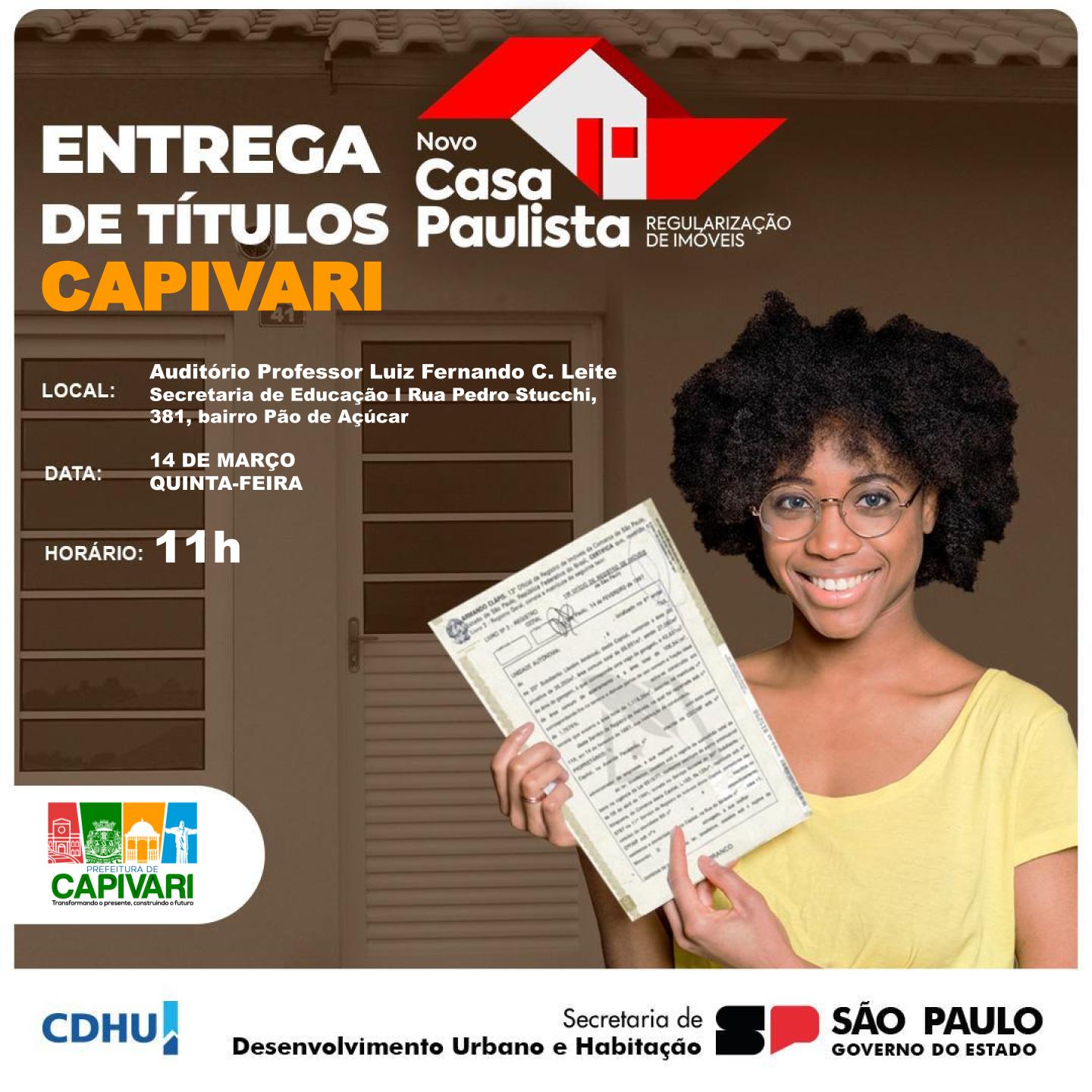 CDHU entrega de títulos fundiários para moradores do bairro Santa Teresa d’ Ávila