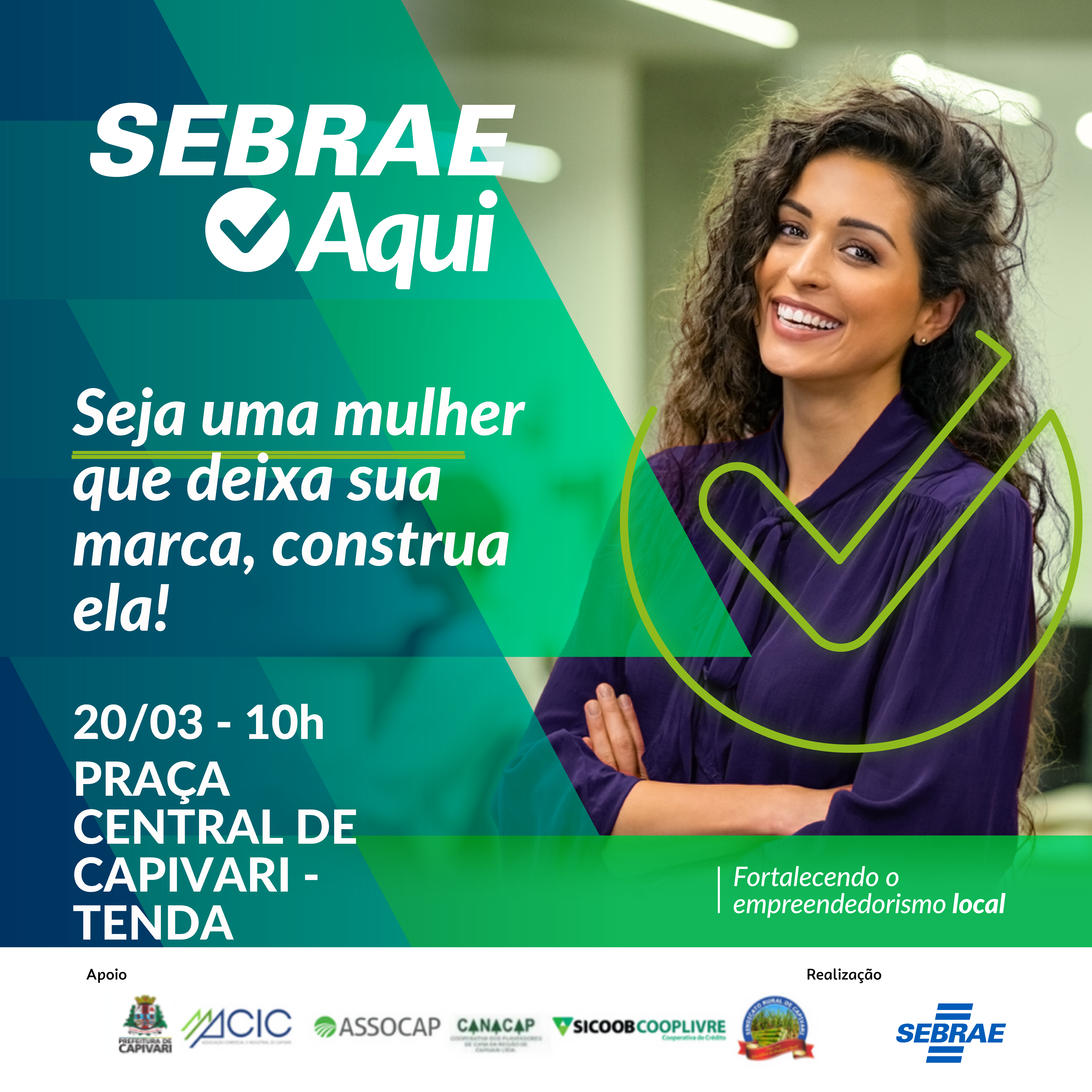 Em homenagem ao mês das mulheres, SebraeAqui Capivari disponibiliza palestra exclusiva para o público feminino