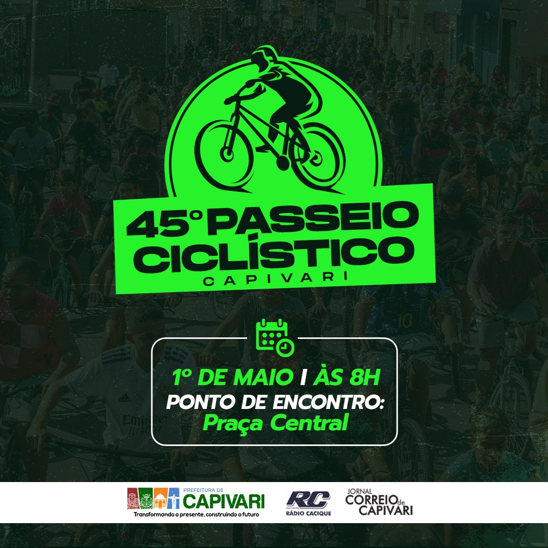 Dia do Trabalhador será marcado pela 45ª edição do Passeio Ciclístico de Capivari