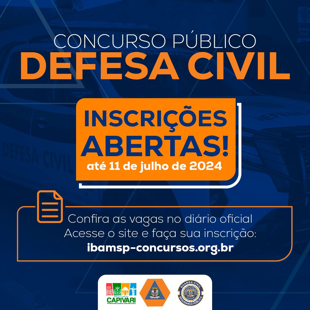 Prefeitura de Capivari anuncia concurso público visando atender a Defesa Civil