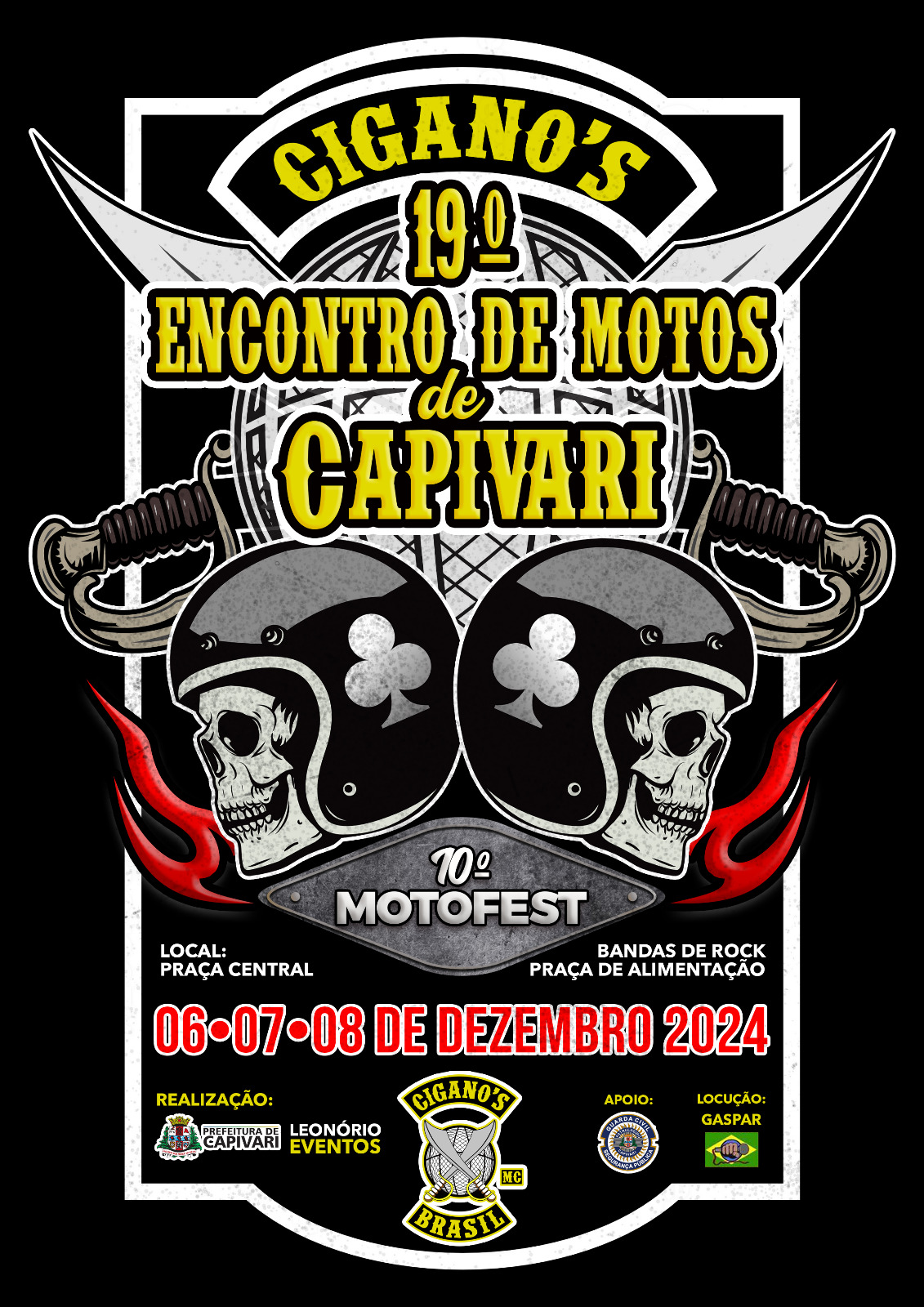 Encontro de Motos de Capivari acontece neste fim de semana na Praça Central