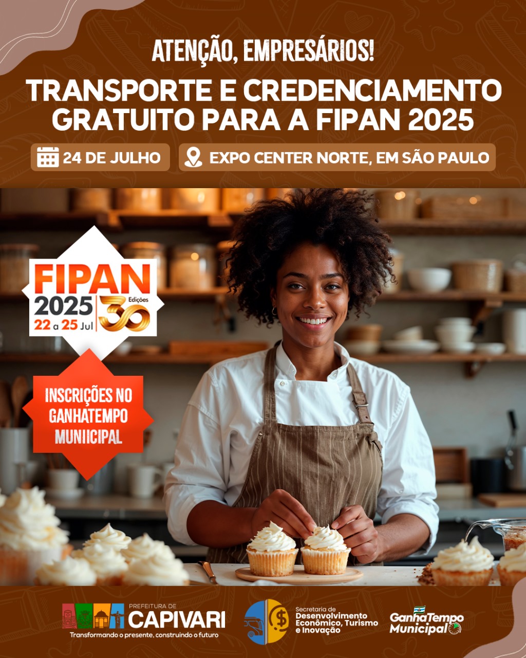Prefeitura de Capivari oferece transporte e credenciamento gratuitos para a Fipan 2025 para empresários da cidade
