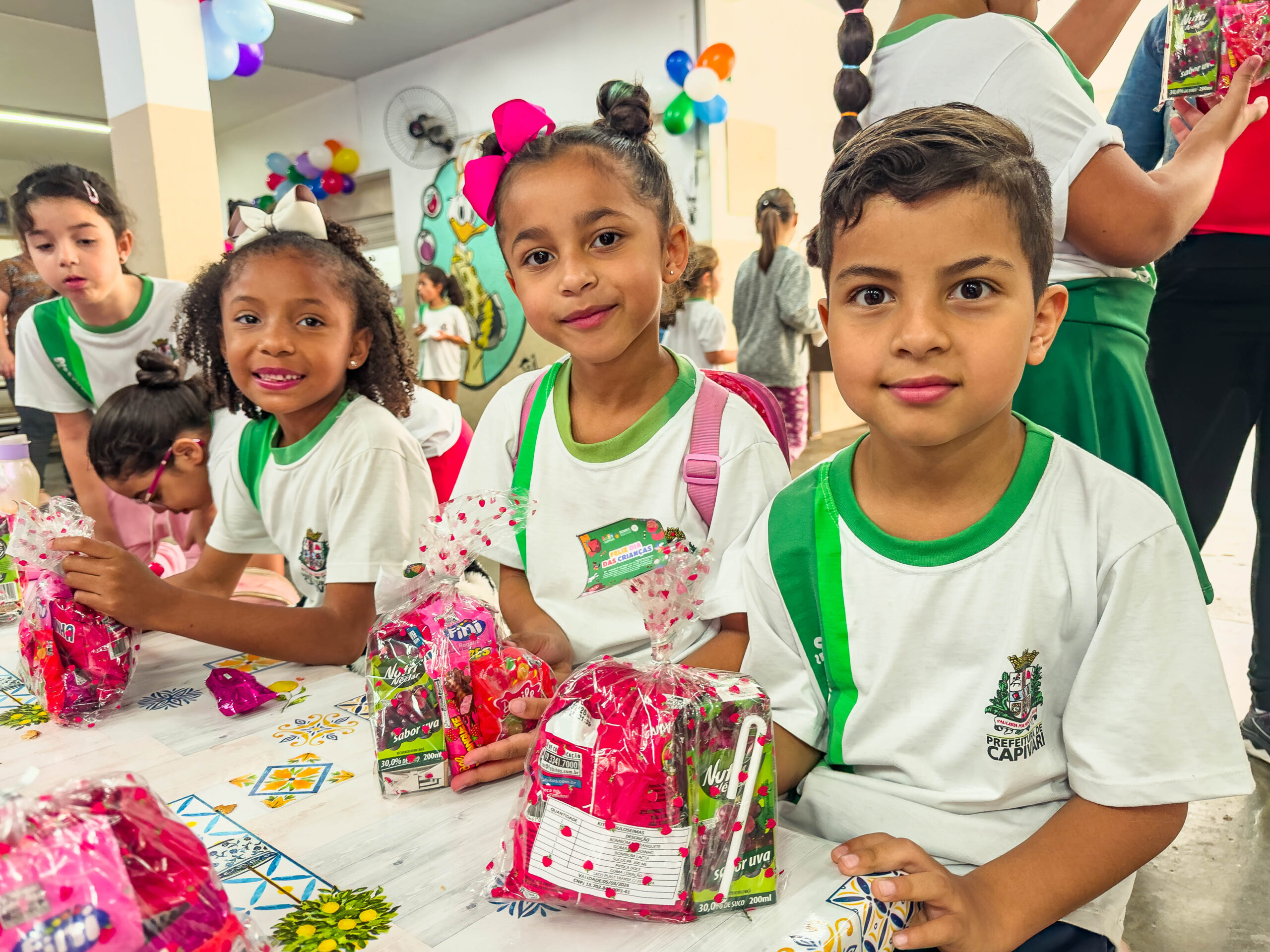 Escolas da Rede Municipal de Capivari receberam cardápio especial nesta Semana da Criança