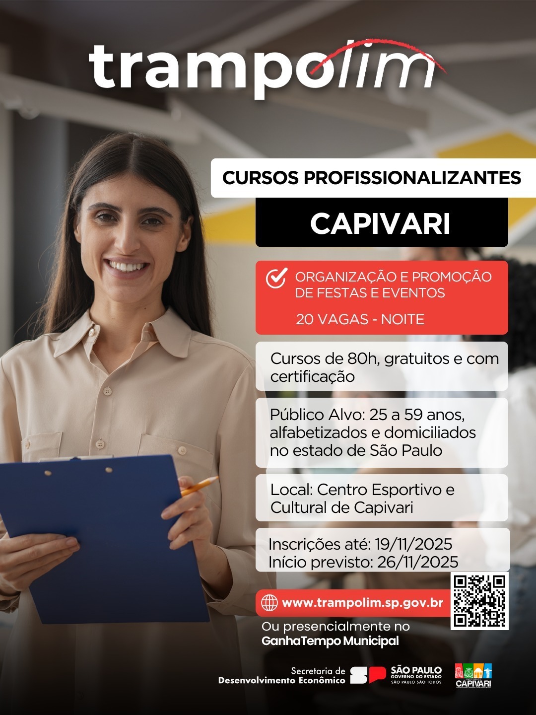 Governo Estadual oferece curso presencial sobre organização e promoção de eventos