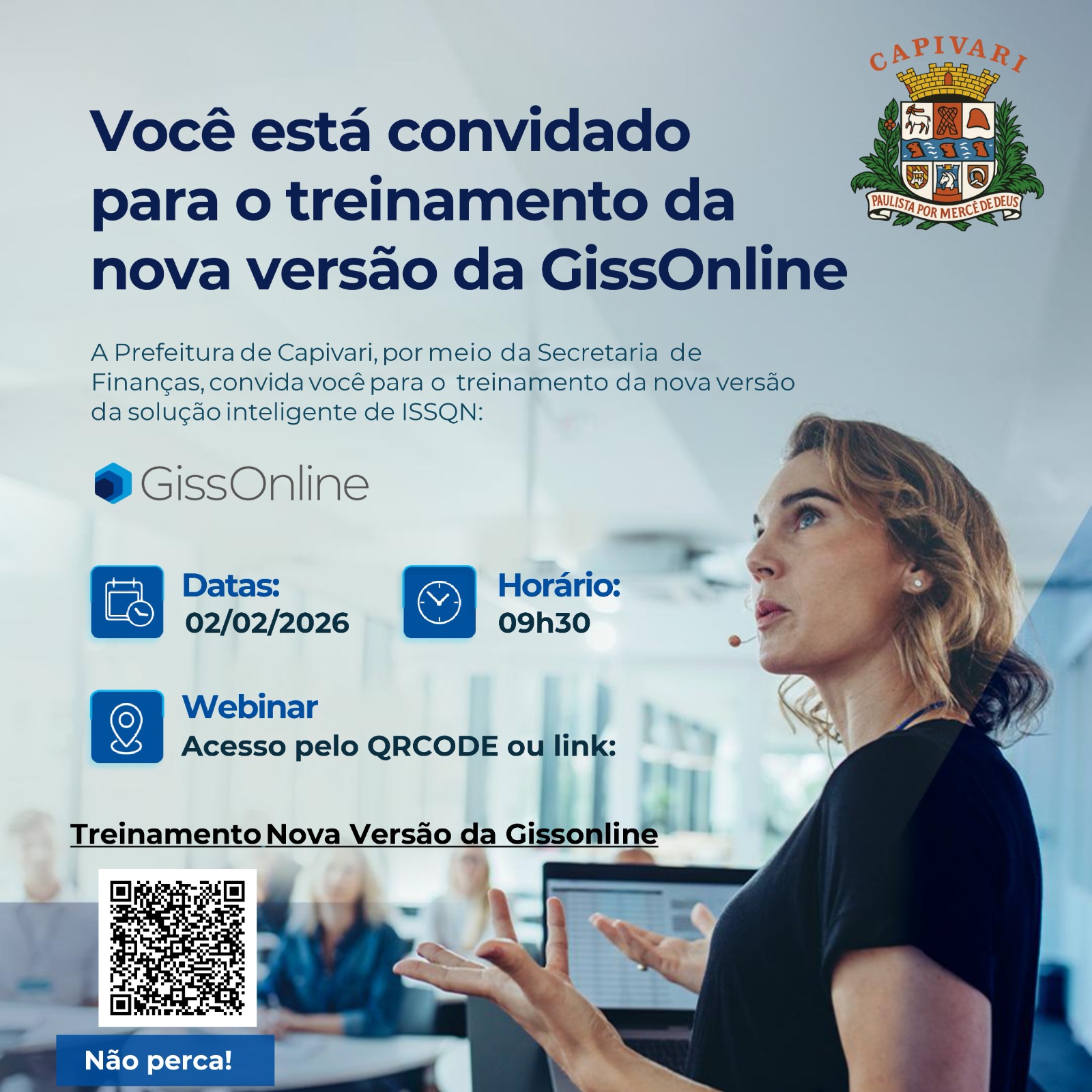 Prefeitura de Capivari promove treinamento online sobre nova versão do sistema GissOnline