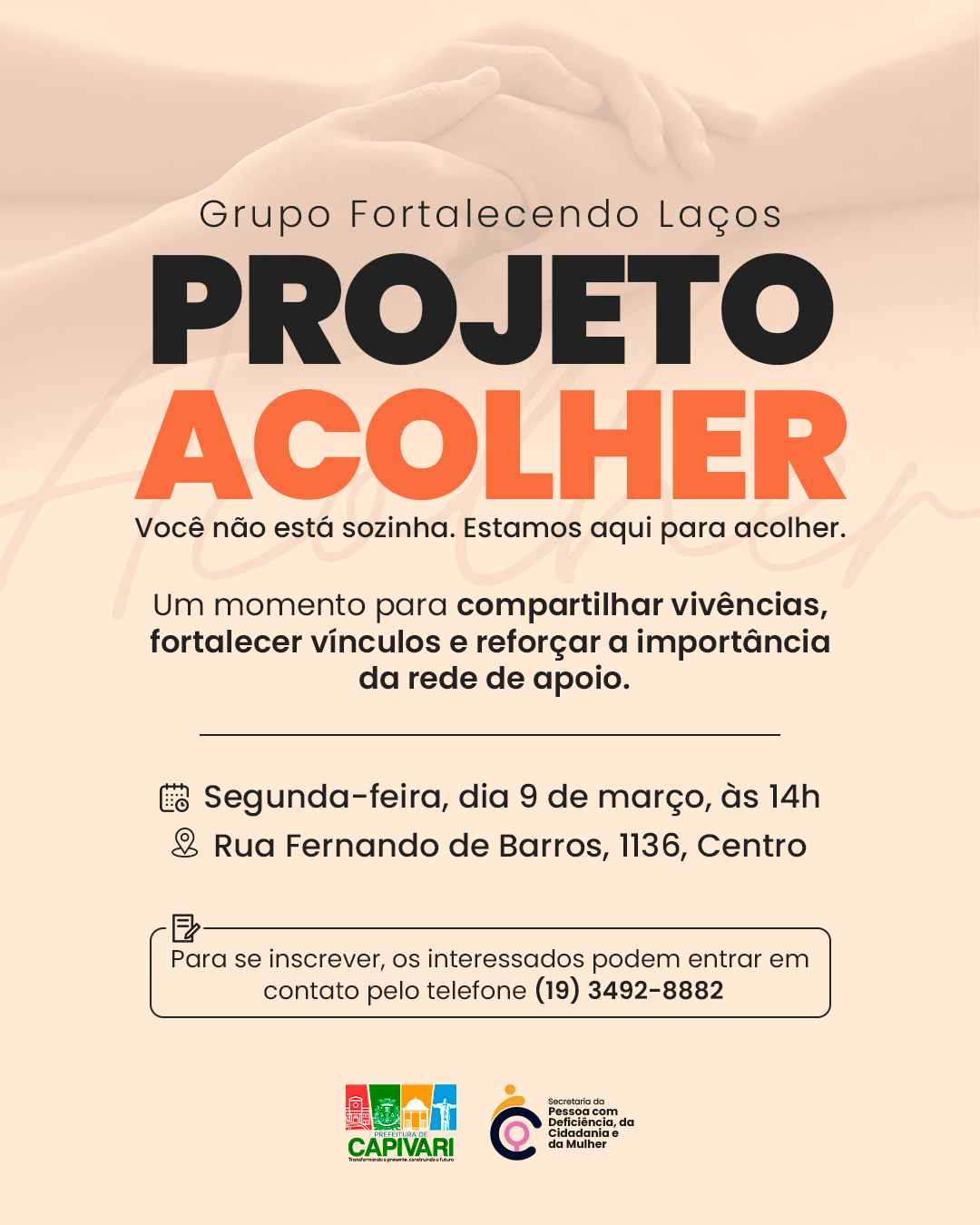 Secretaria lança projeto voltado às mães cuidadoras no Mês Internacional da Mulher