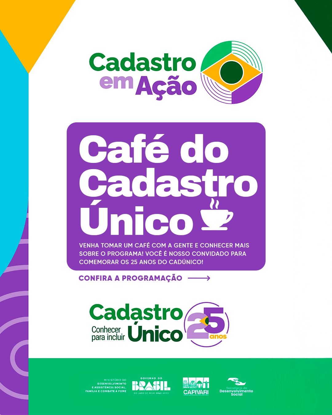 Secretaria de Desenvolvimento Social realiza encontros da campanha ‘Cadastro em Ação’ em Capivari