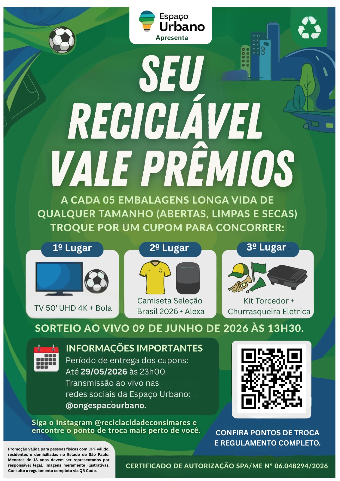 Capivari participa de campanha ‘Seu Reciclável Vale Prêmios’